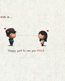 Das Love Is Happy Just To See You Smile Wallpaper 128x160