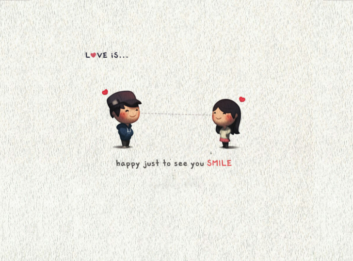 Обои Love Is Happy Just To See You Smile