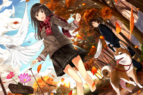 Kazabana Fuuka Anime wallpaper 480x320