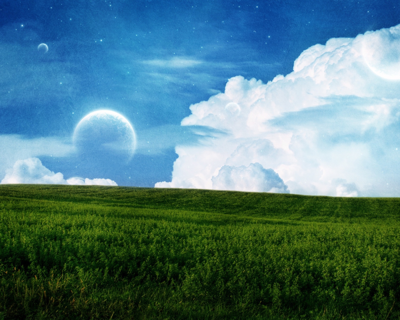 Das Sky Field Planet Wallpaper 1600x1280