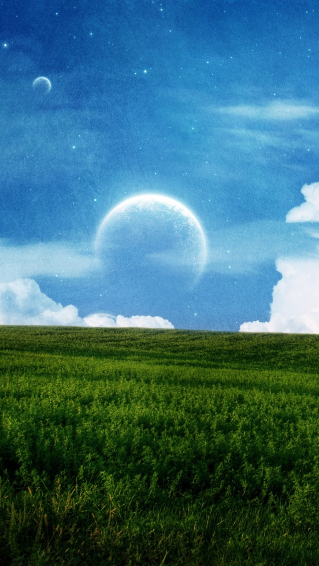 Sky Field Planet wallpaper 640x1136