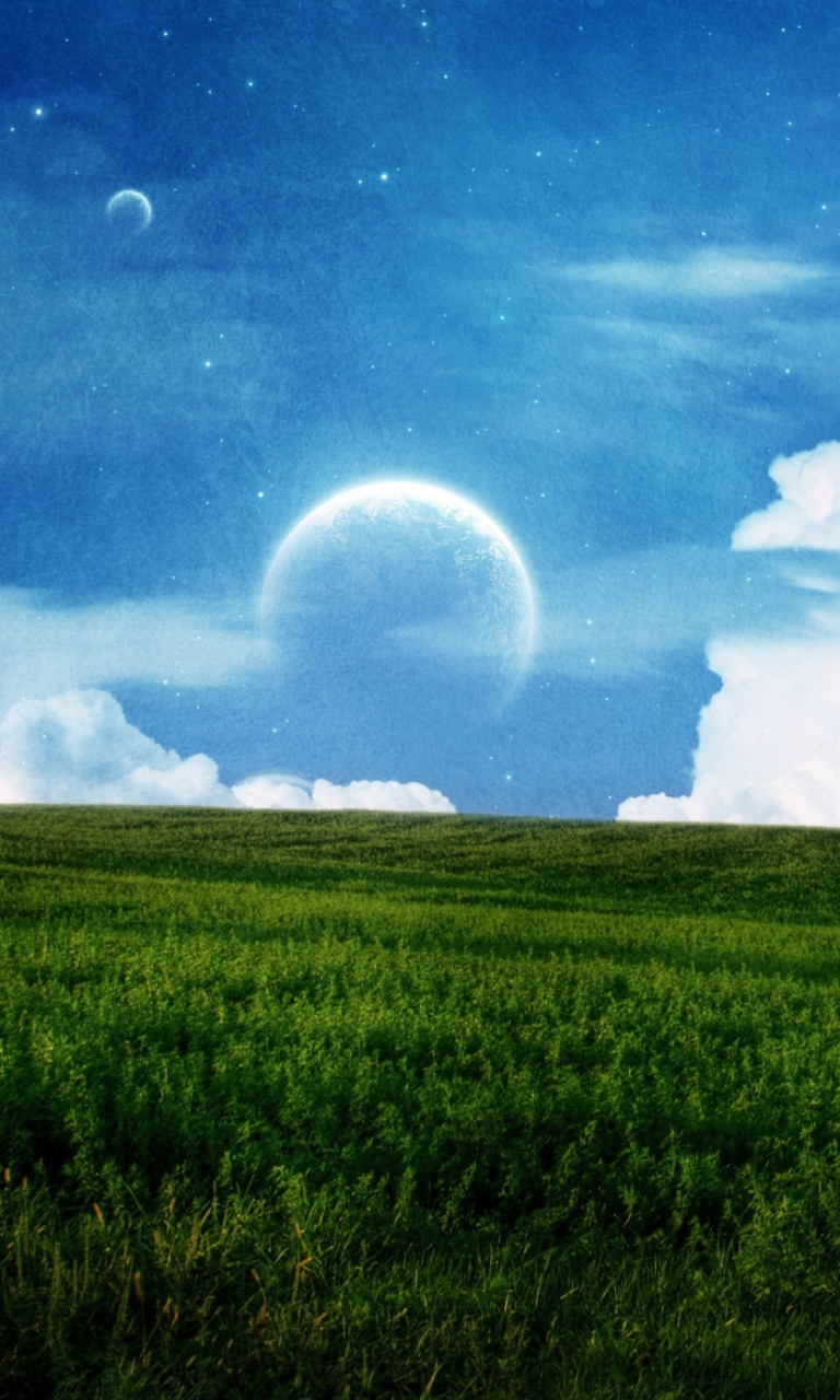 Fondo de pantalla Sky Field Planet 768x1280