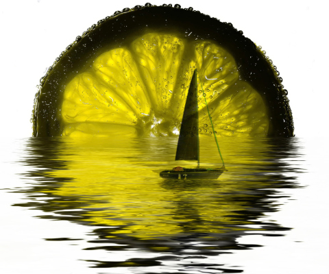 Lime Boat wallpaper 480x400