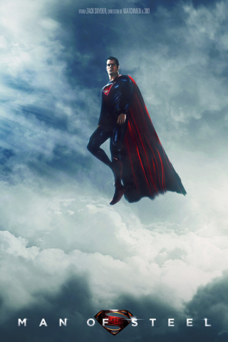 Das Superman, Man of Steel Wallpaper 320x480