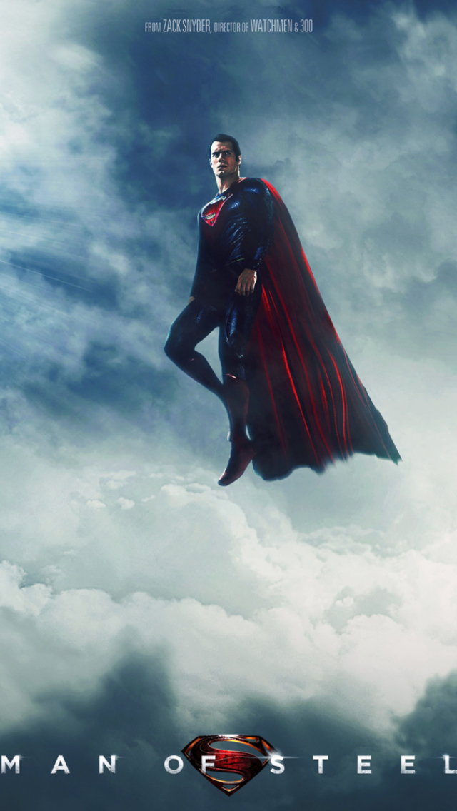 Das Superman, Man of Steel Wallpaper 640x1136