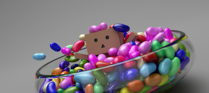 Das Danbo Likes Candy Wallpaper 720x320