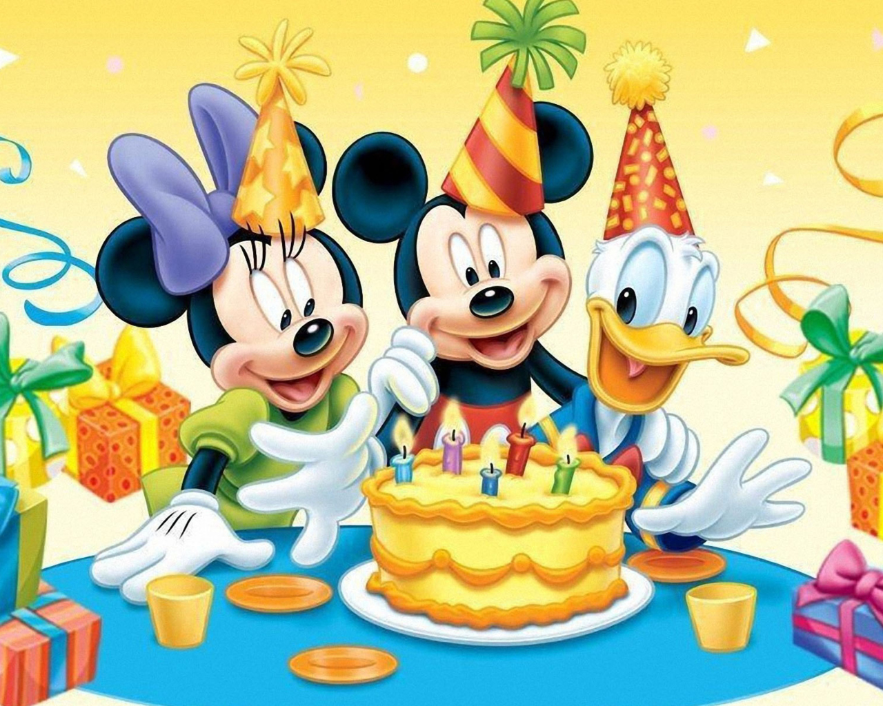 Das Mickey Mouse Birthday Wallpaper 1280x1024