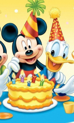 Обои Mickey Mouse Birthday 240x400