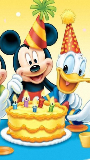 Fondo de pantalla Mickey Mouse Birthday 360x640