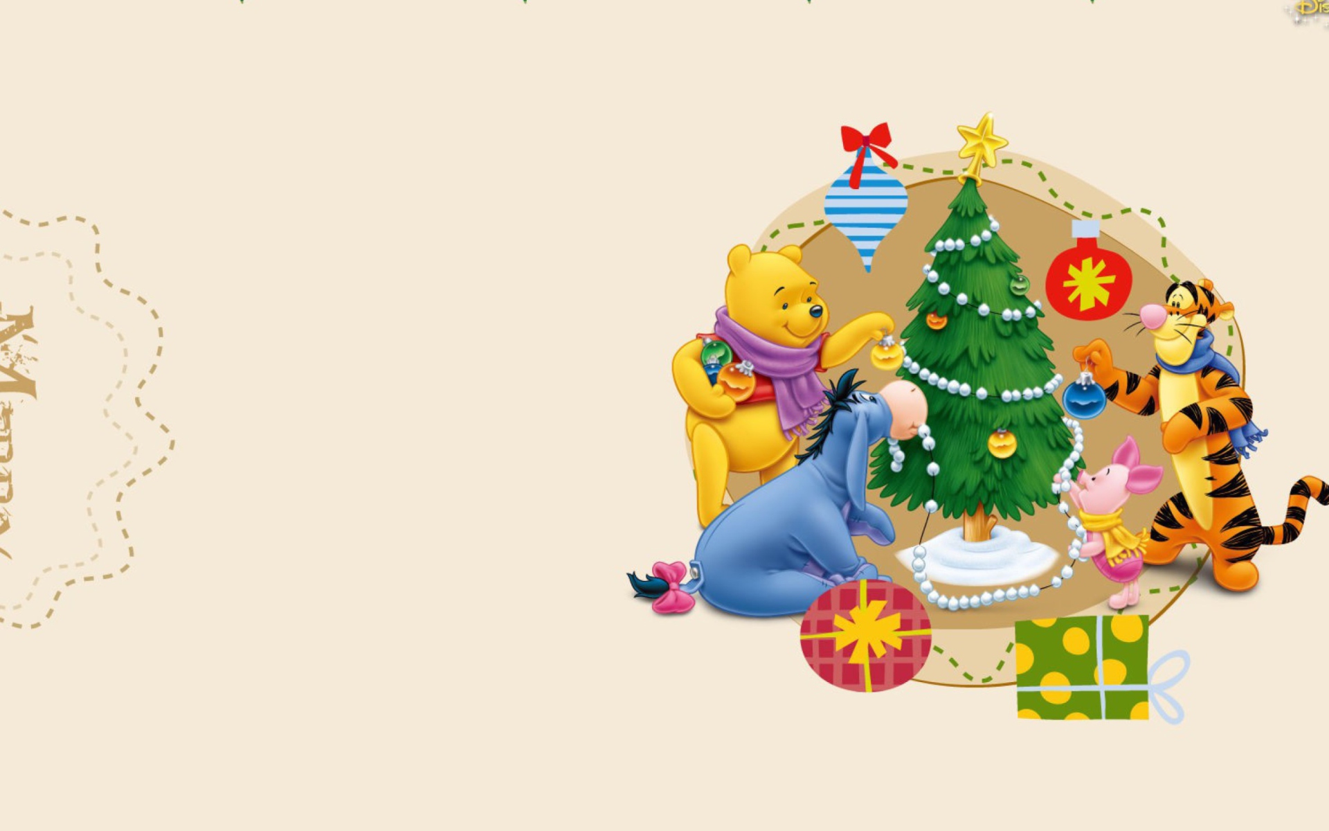 Das Winnie The Pooh Christmas Wallpaper 1920x1200