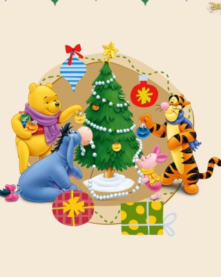 Winnie The Pooh Christmas sfondi gratuiti per iPhone 6 Plus