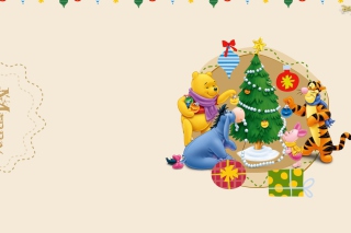 Winnie The Pooh Christmas - Obrázkek zdarma 