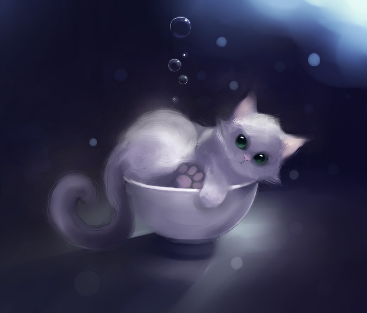 White Kitty Painting screenshot #1 1200x1024