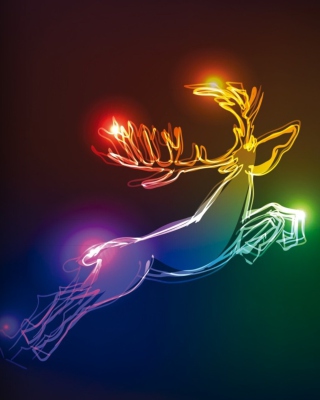 Free Lighted Christmas Deer Picture for 240x320