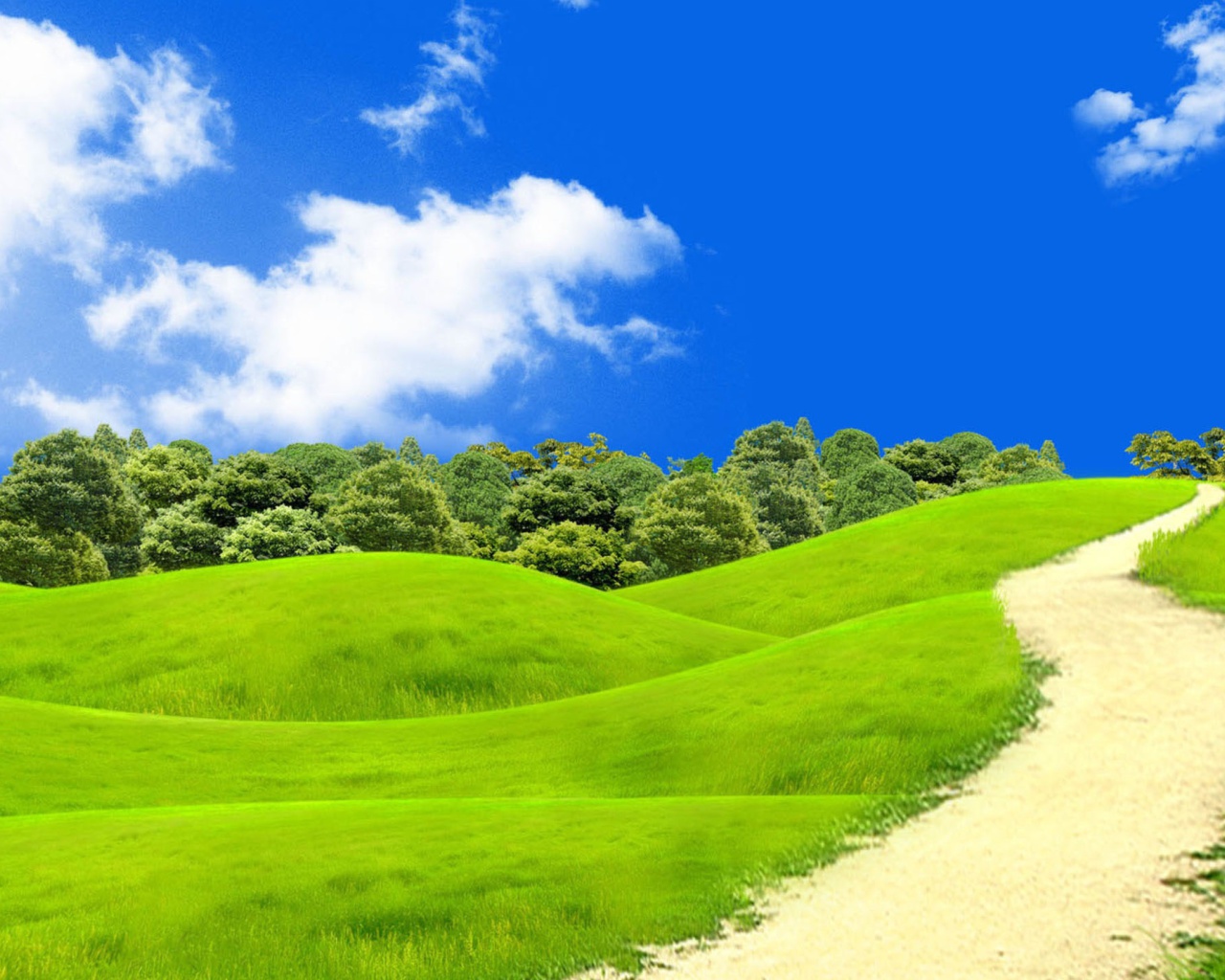 Green Hills In South America wallpaper 1280x1024