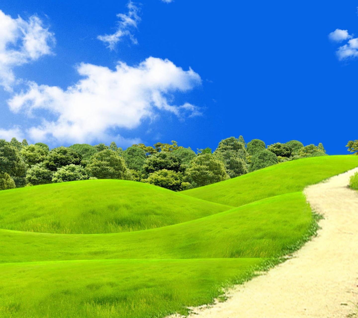Das Green Hills In South America Wallpaper 1440x1280