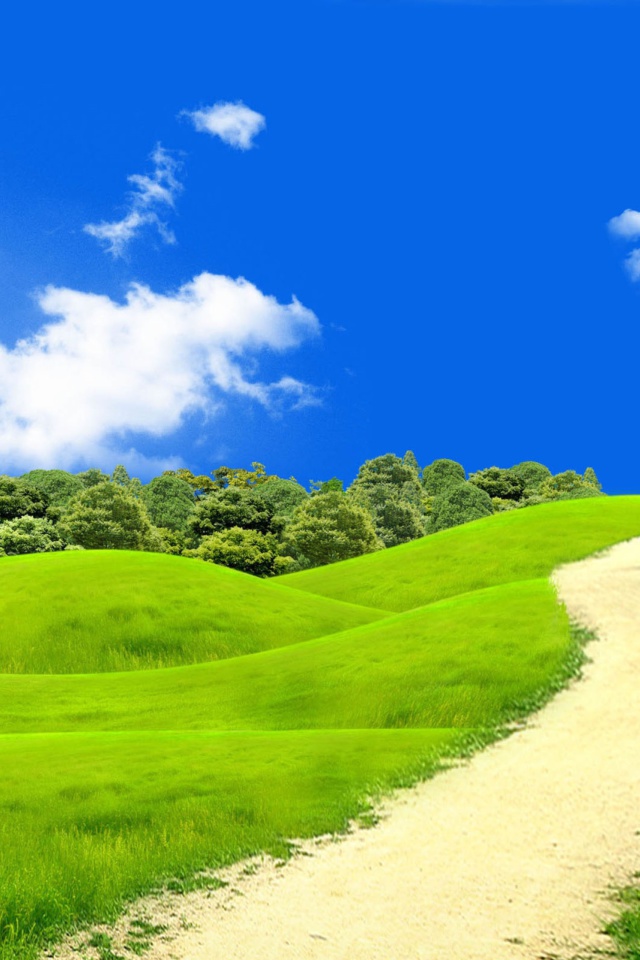 Sfondi Green Hills In South America 640x960