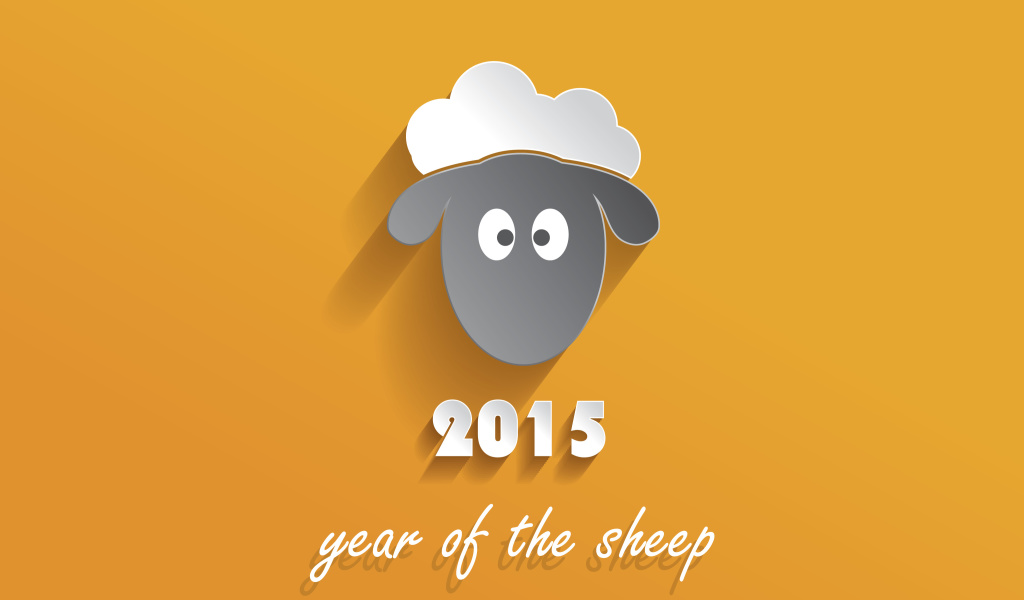 Das Year of the Sheep 2015 Wallpaper 1024x600