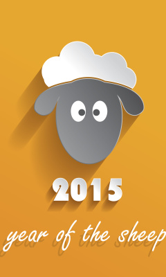 Das Year of the Sheep 2015 Wallpaper 240x400
