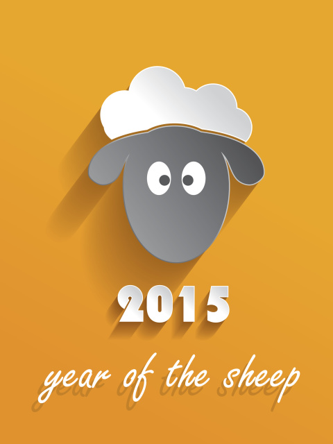 Year of the Sheep 2015 wallpaper 480x640