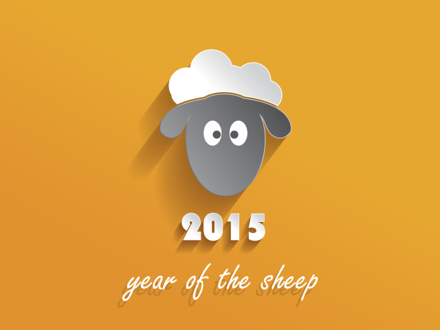 Das Year of the Sheep 2015 Wallpaper 640x480