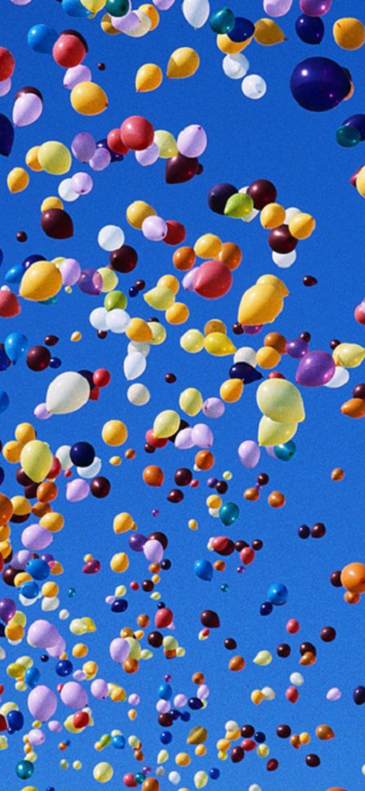 Das Colorful Balloons In Blue Sky Wallpaper 1170x2532