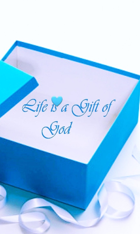 Sfondi Life Is Gift Of God 480x800