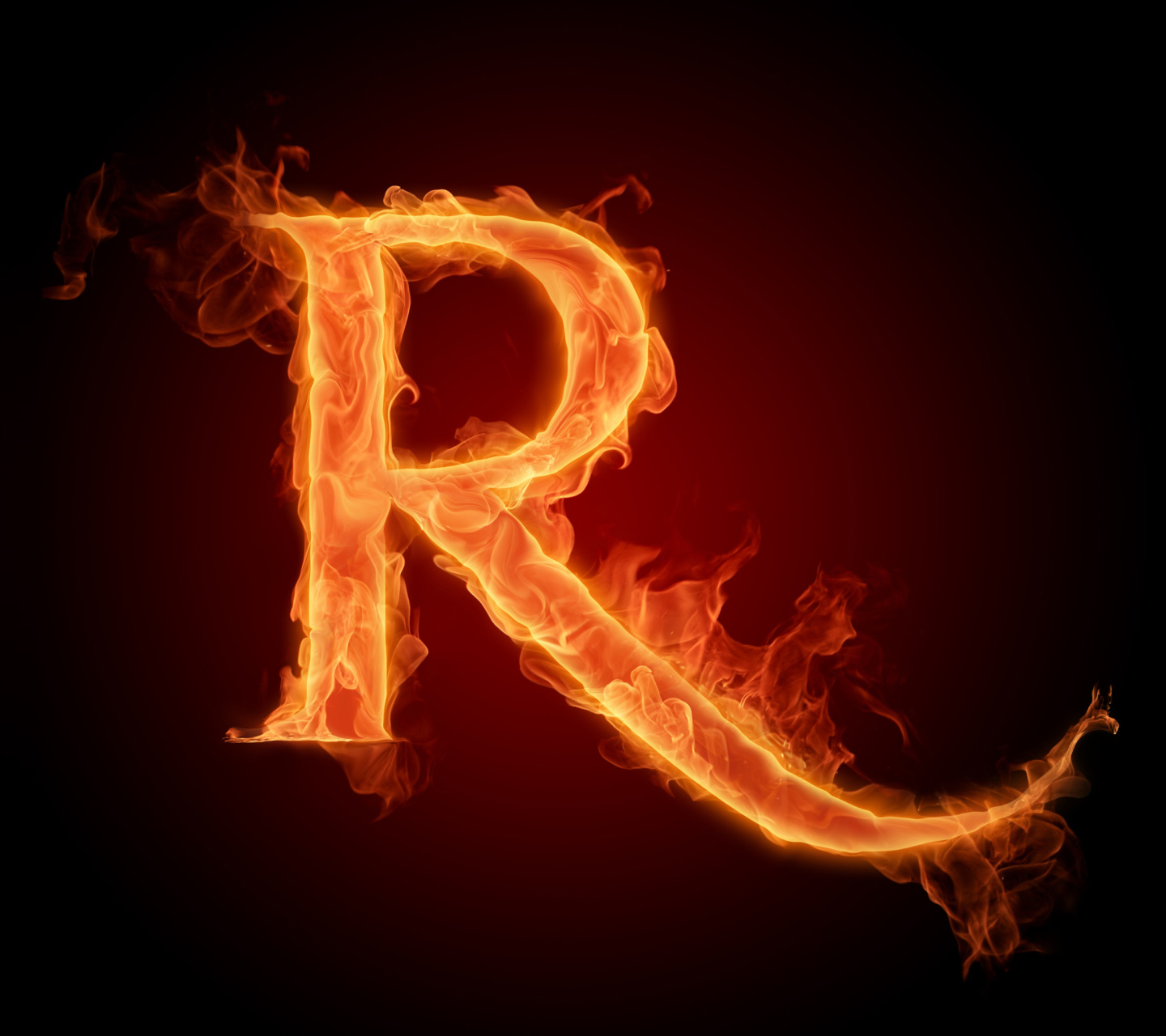 Screenshot №1 pro téma Fire Alphabet Letter R 1440x1280