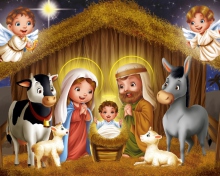 Das Baby Christ Is Born Wallpaper 220x176