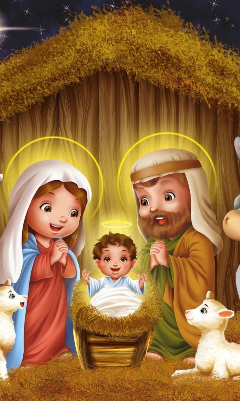 Baby Christ Is Born wallpaper 480x800