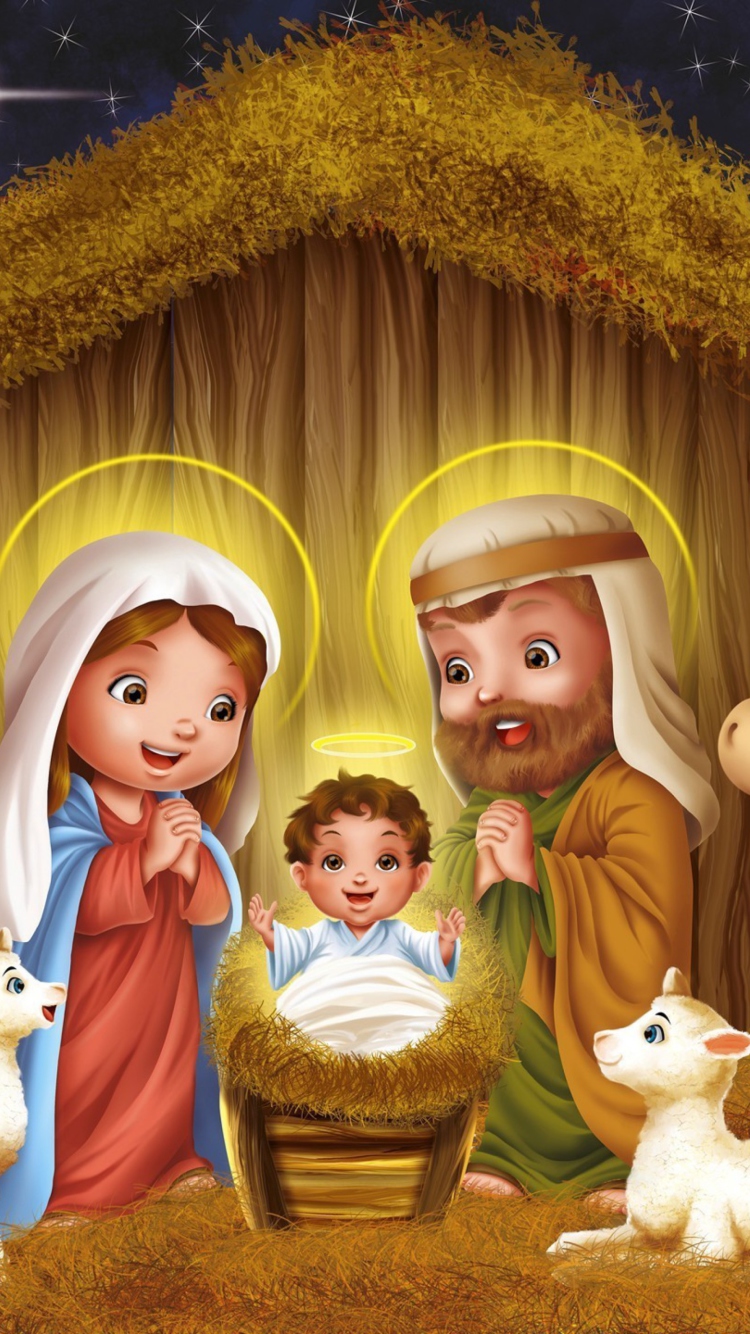 Baby Christ Is Born wallpaper 750x1334