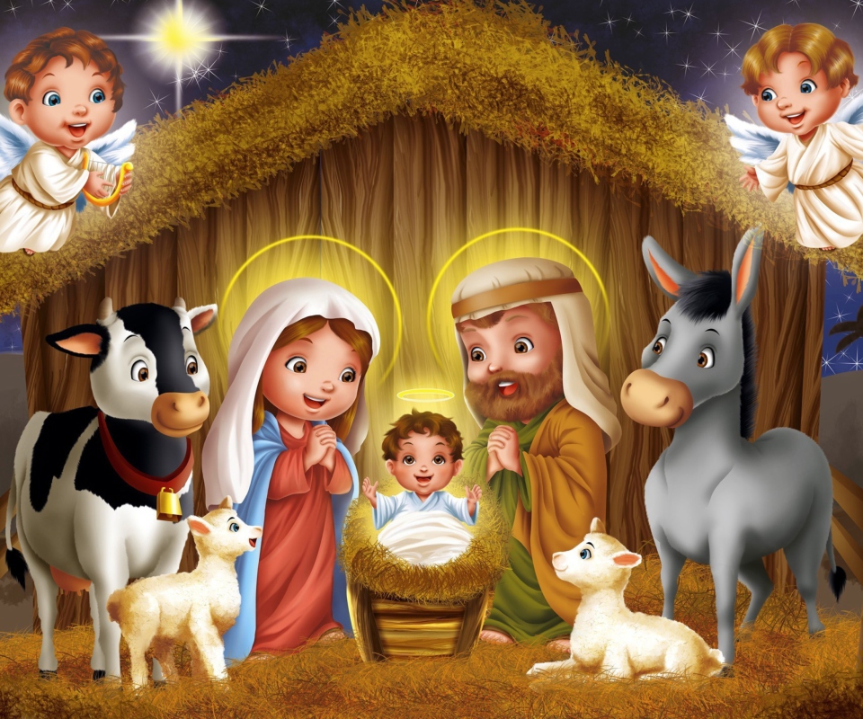 Sfondi Baby Christ Is Born 960x800