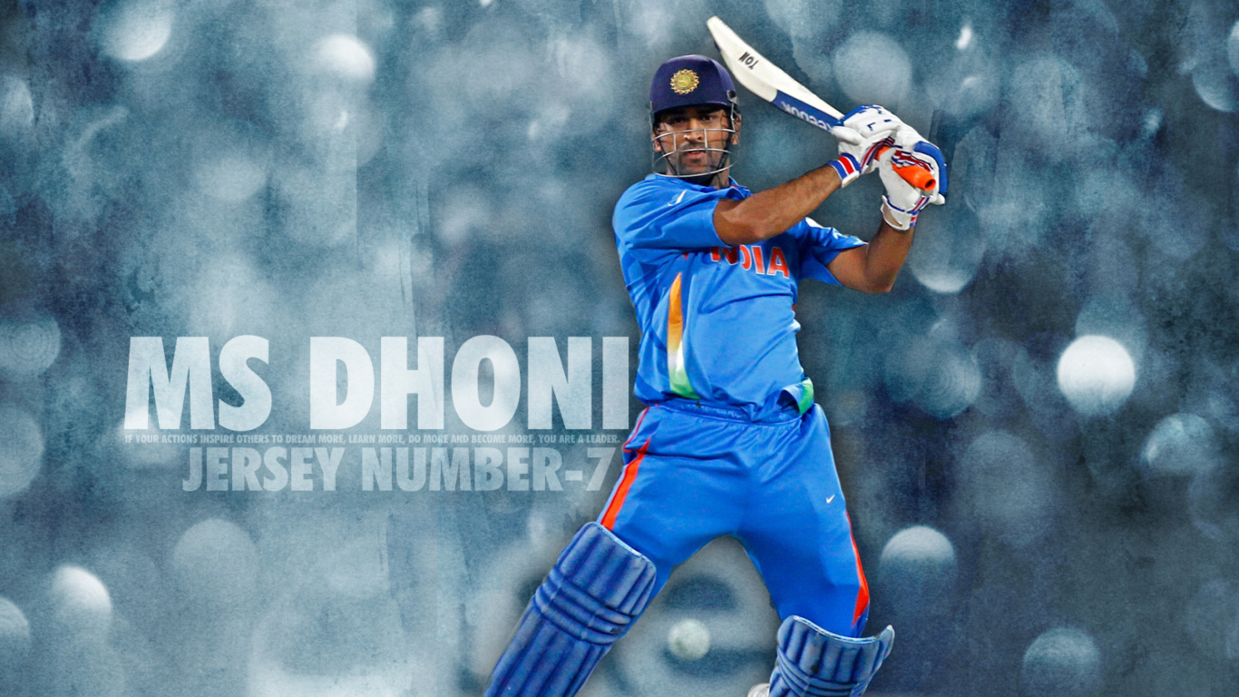 Fondo de pantalla Mahendra Singh Dhoni 1366x768