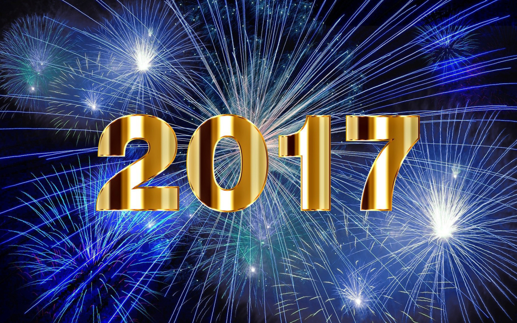 Fondo de pantalla 2017 New Year Holiday fireworks 1680x1050