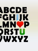 Das I Love U Alphabet Wallpaper 132x176