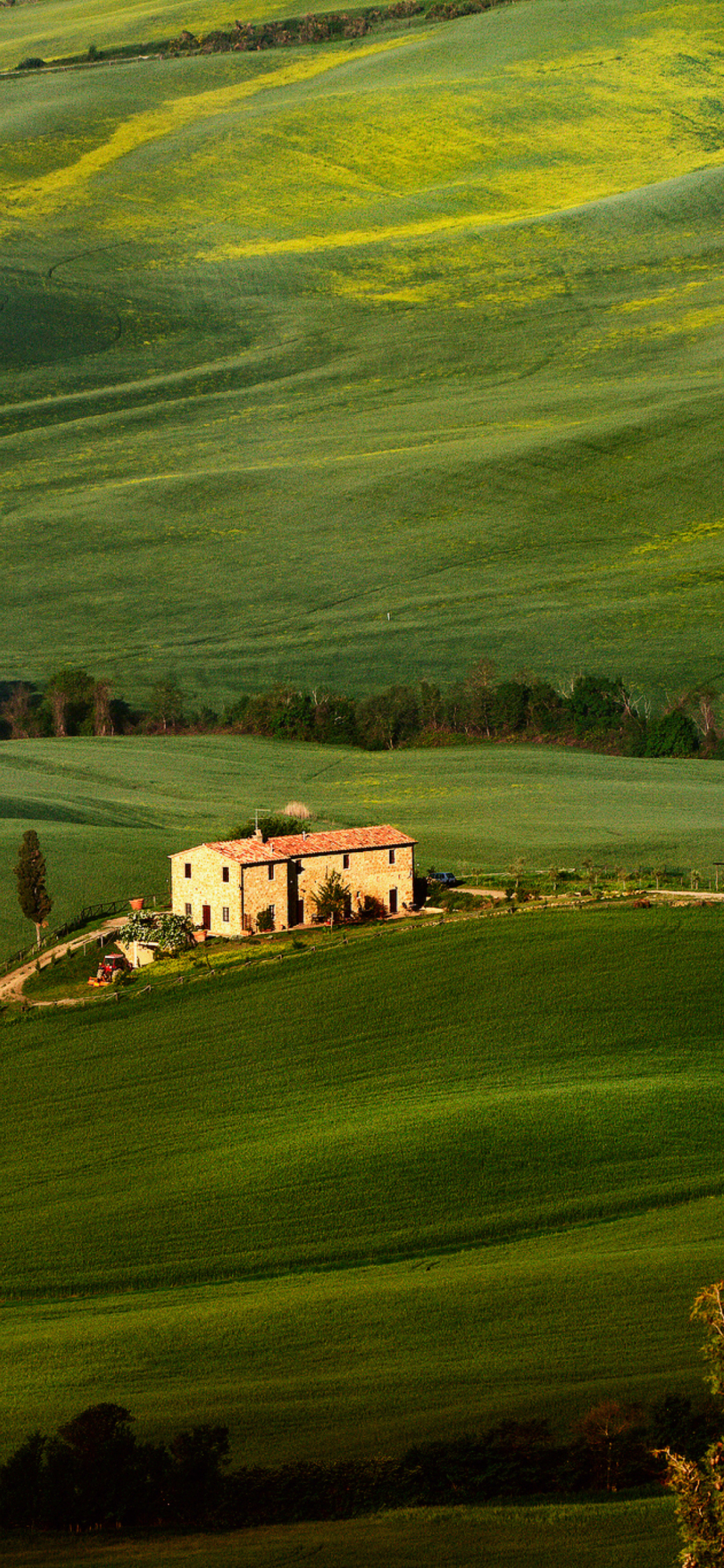 Fondo de pantalla Tuscany Fields 1170x2532