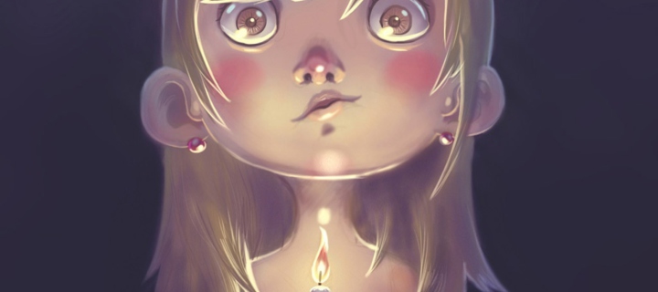 Girl With Candle screenshot #1 720x320