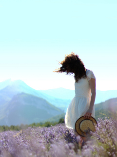 Girl In Lavender Field screenshot #1 240x320
