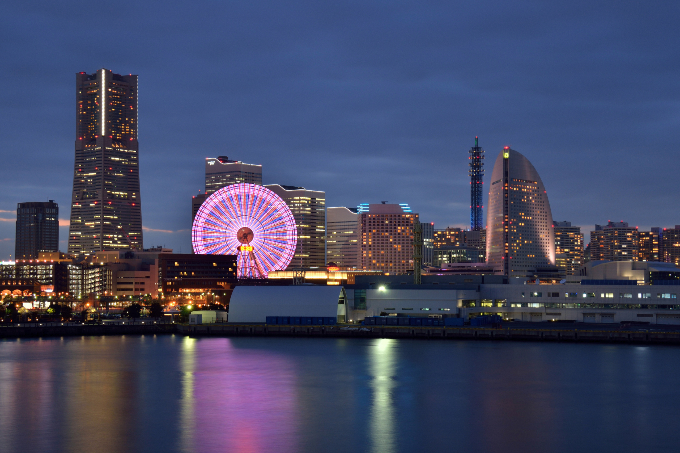 横滨港夜景图片