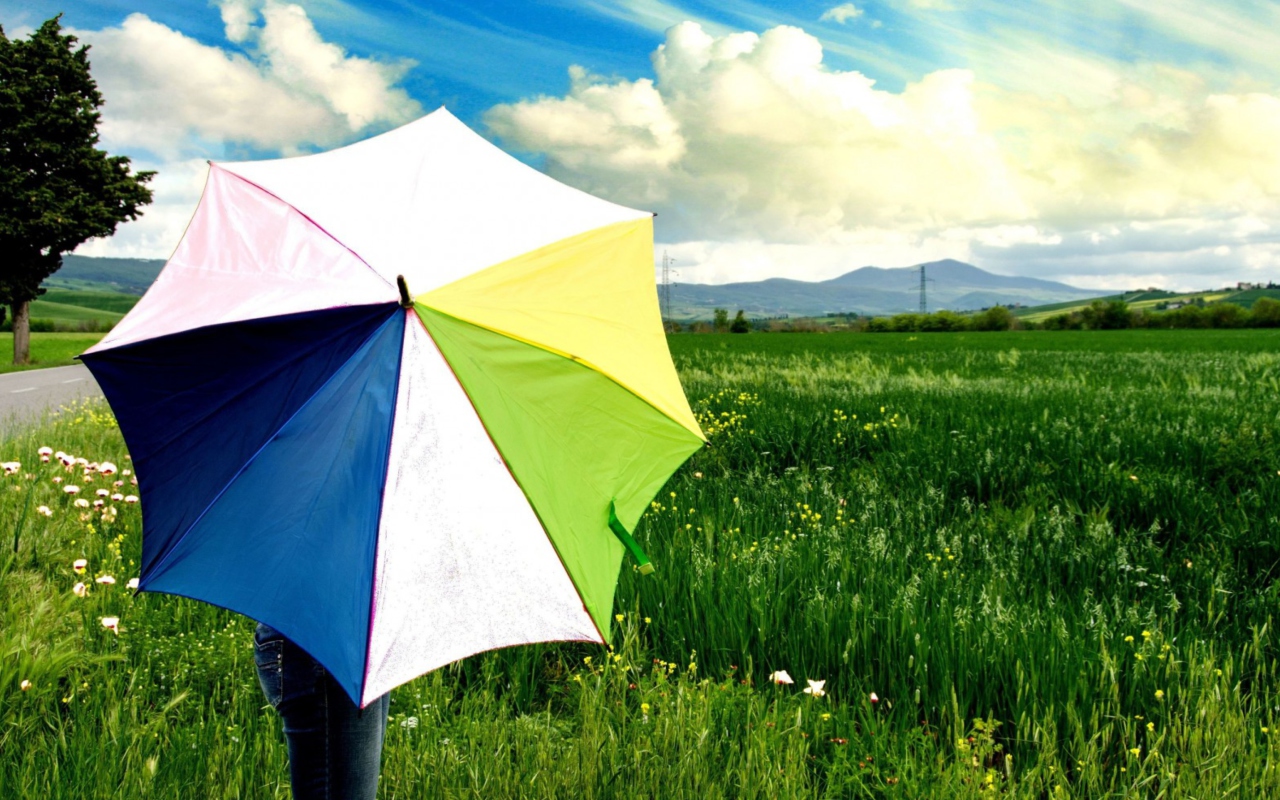 Fondo de pantalla Colorful Umbrella 1280x800