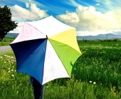 Fondo de pantalla Colorful Umbrella 176x144