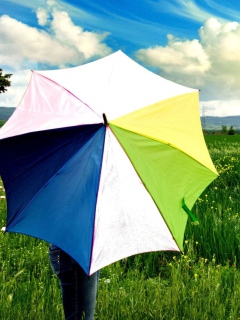 Обои Colorful Umbrella 240x320