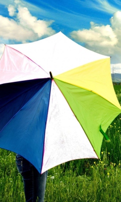 Colorful Umbrella wallpaper 240x400