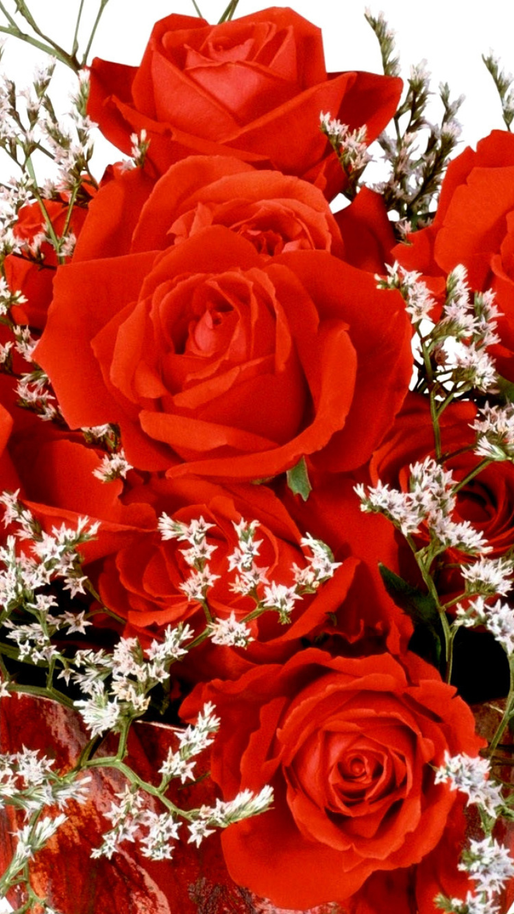 Roses Bouquet wallpaper 750x1334