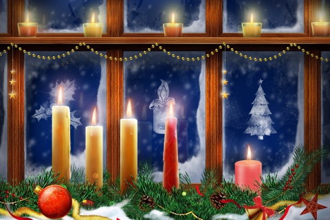 Das Christmas Warmth Wallpaper 480x320