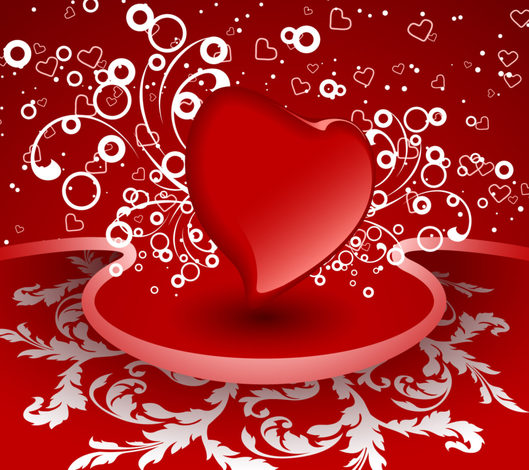Das Valentine Heart Wallpaper 1080x960