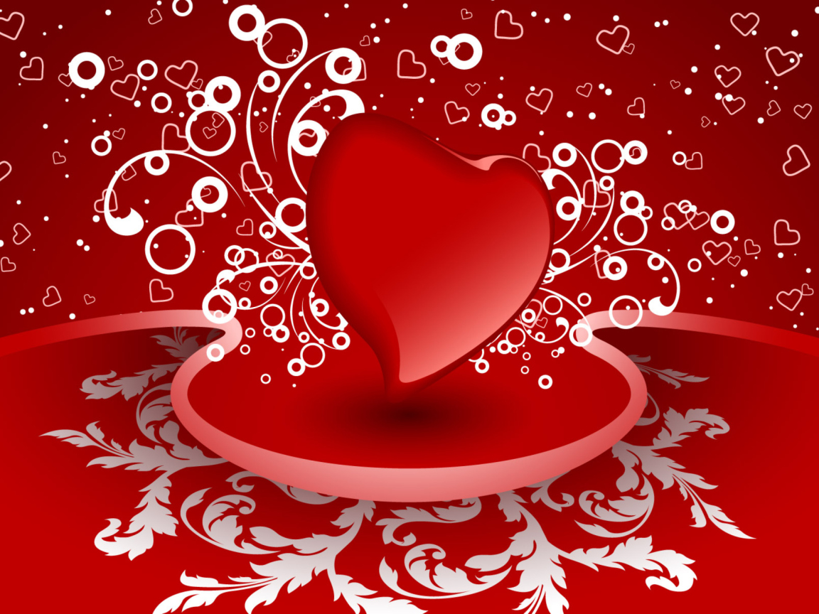 Das Valentine Heart Wallpaper 1152x864