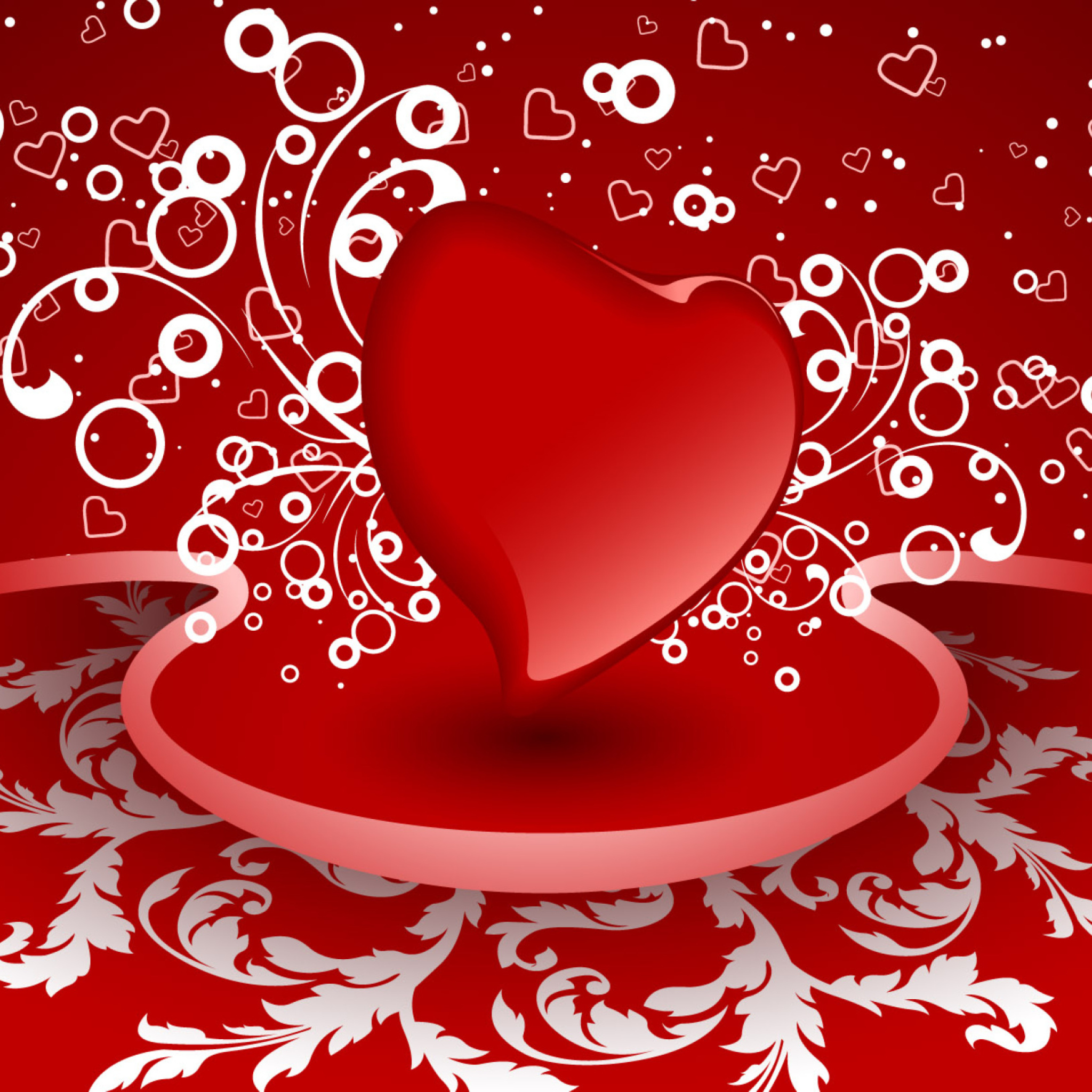 Das Valentine Heart Wallpaper 2048x2048