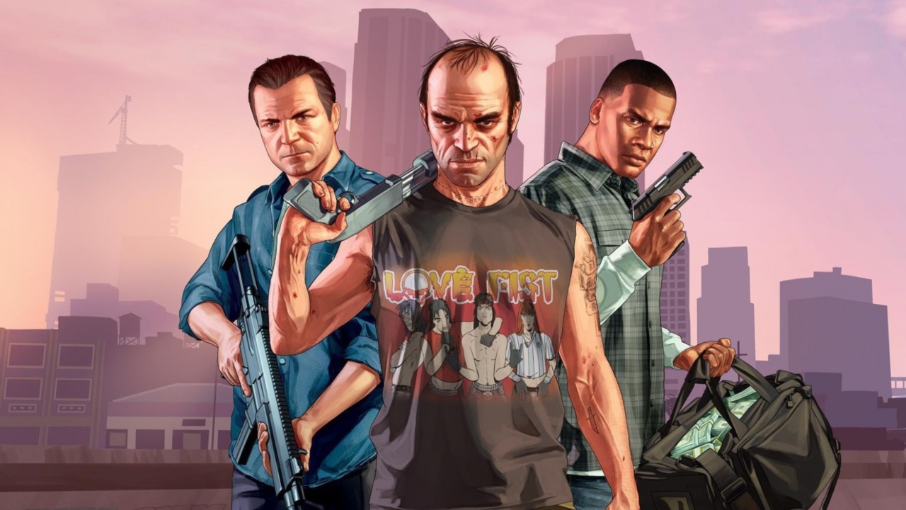 Обои Grand Theft Auto V Band 1280x720