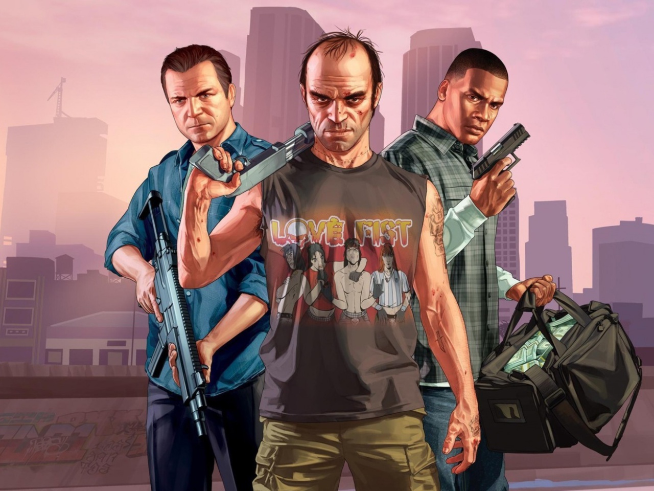 Grand Theft Auto V Band wallpaper 1280x960